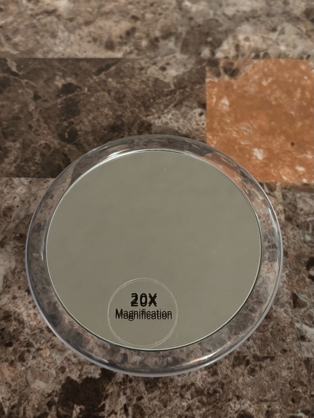 20X Magnification Compact Mirror - Clear Frame - Home Wall Decor